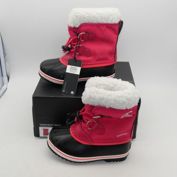 NEW Sorel YOUTH Yoot Pac TP Waterproof Boots Youth Girls Size 7 Rose Pink - Picture 3 of 9